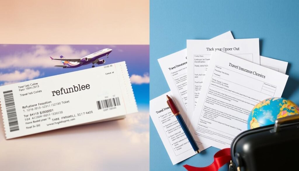 refundable airline tickets vs travel insurance