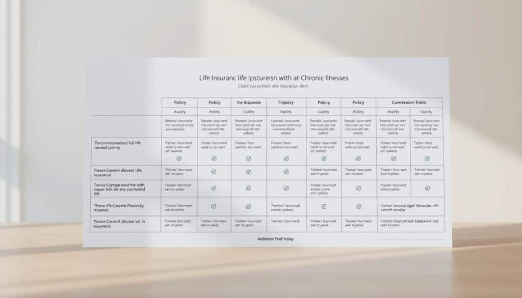 life insurance options for people with chronic illnesses comparison chart